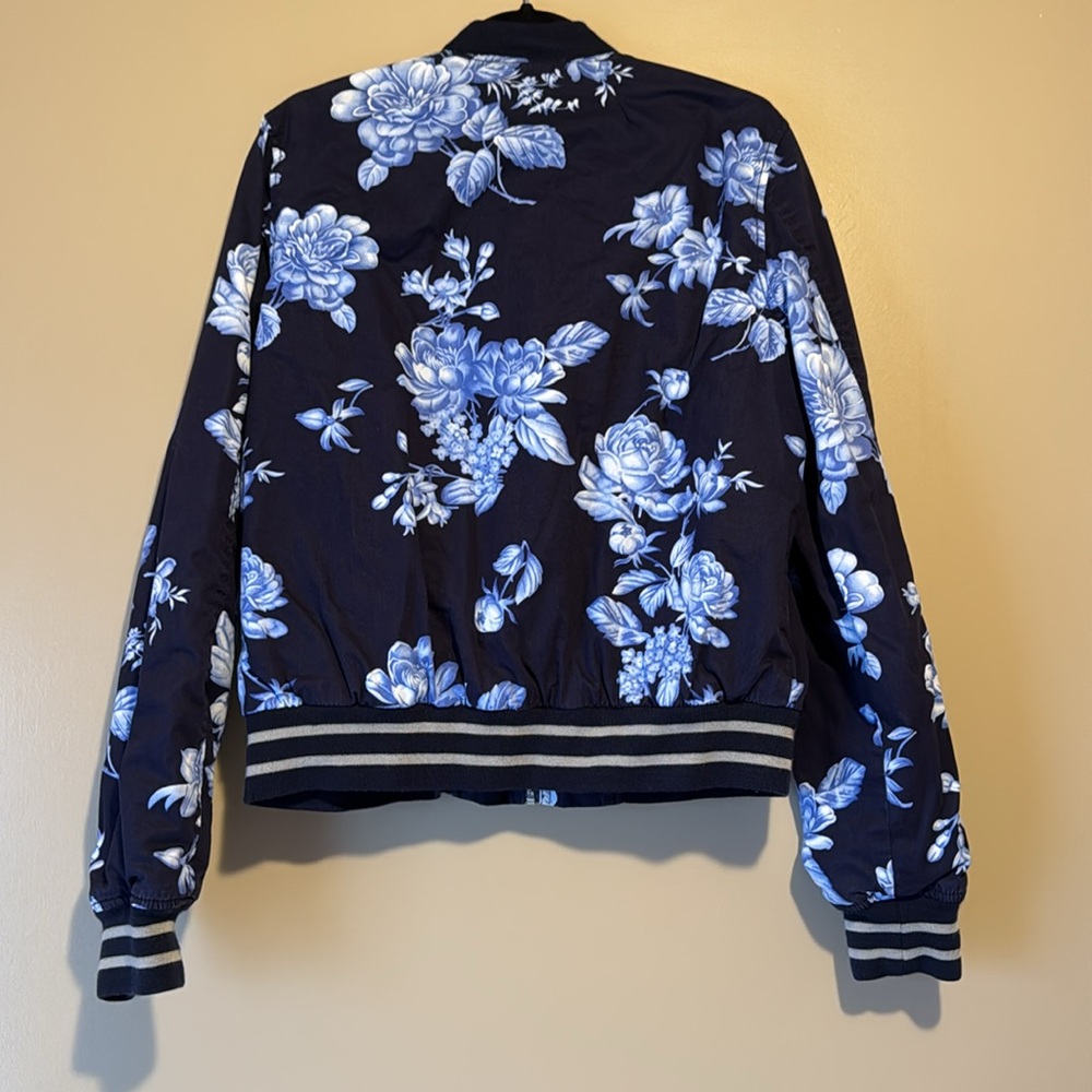 Gap Large Tall Quilted Floral Bomber Jacket - Picture 4 of 6